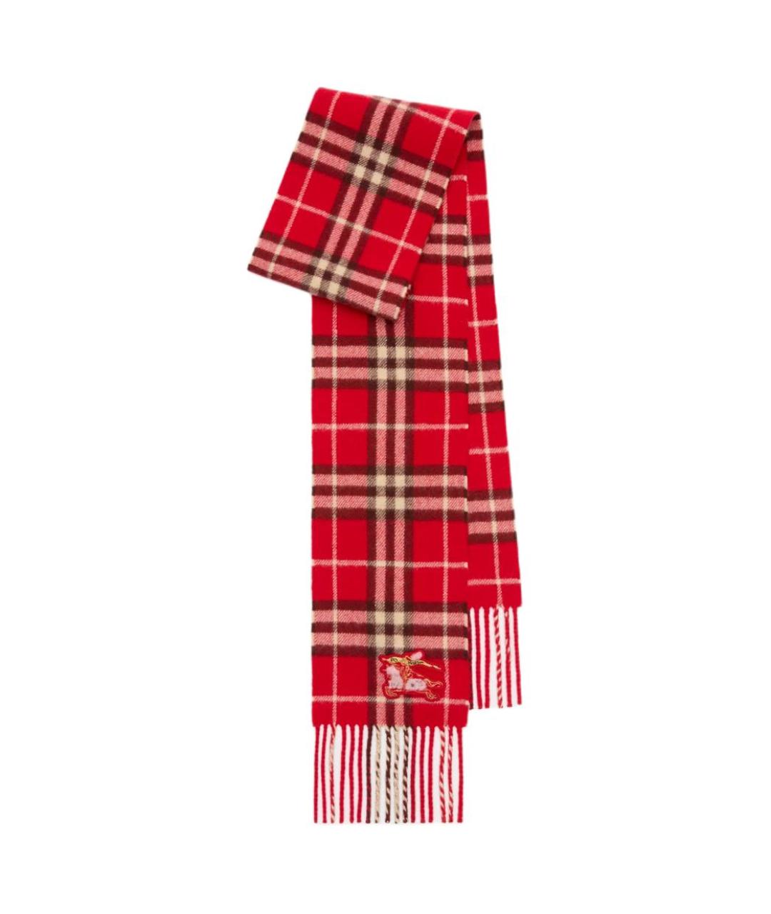 BURBERRY Красный кашемировый шарф, фото 2