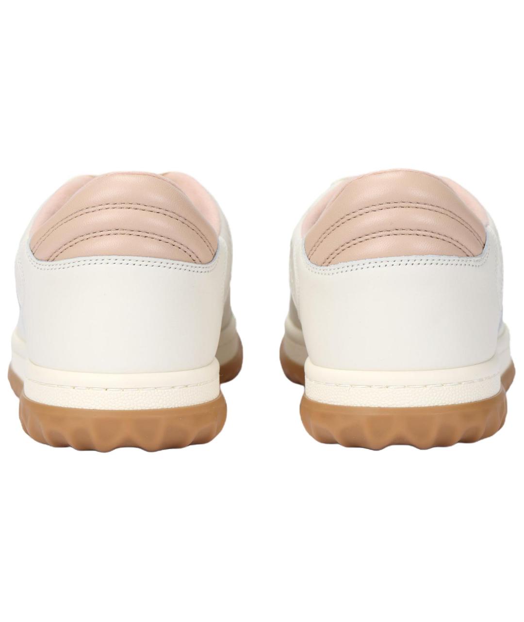 GUCCI Белые кожаные кроссовки, фото 5