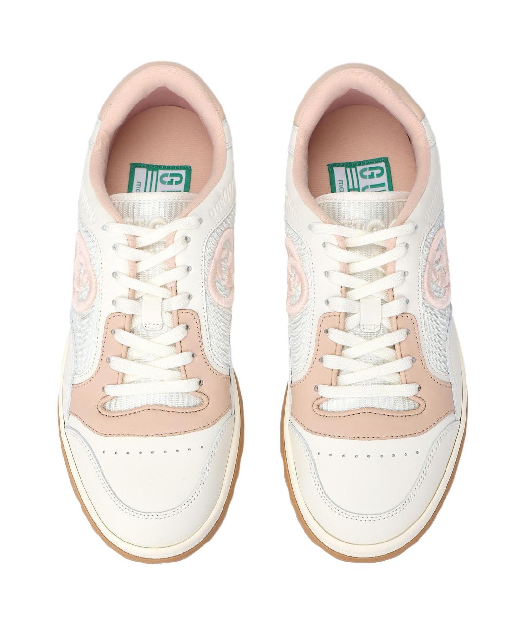 GUCCI Белые кожаные кроссовки, фото 3