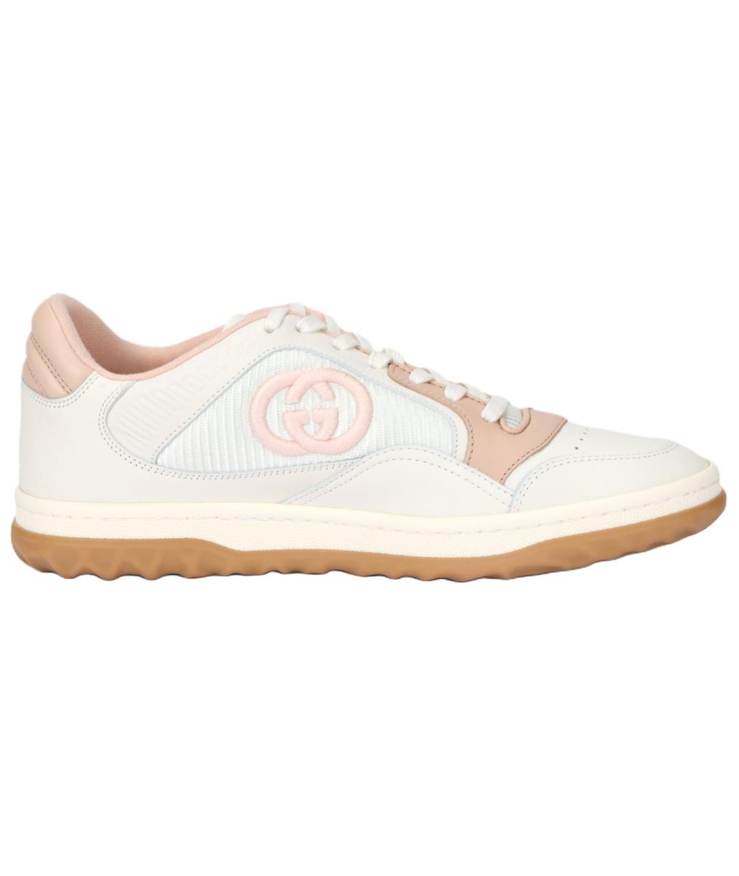 GUCCI Белые кожаные кроссовки, фото 1