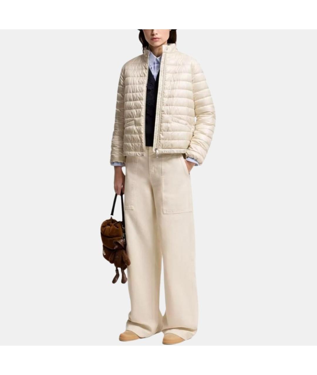 MONCLER Белый пуховик, фото 3