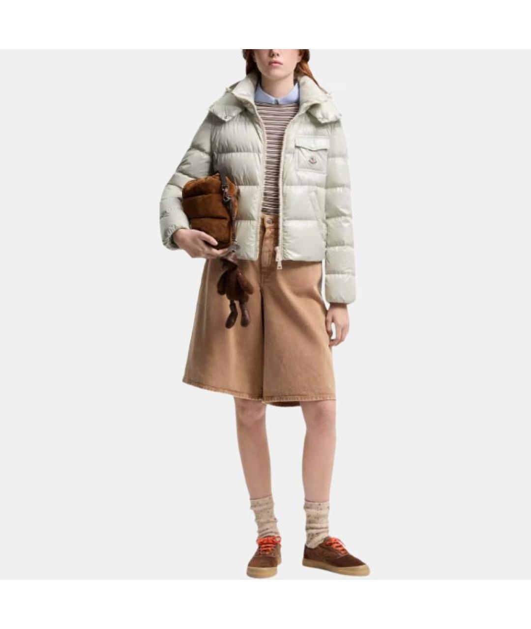 MONCLER Зеленый пуховик, фото 4