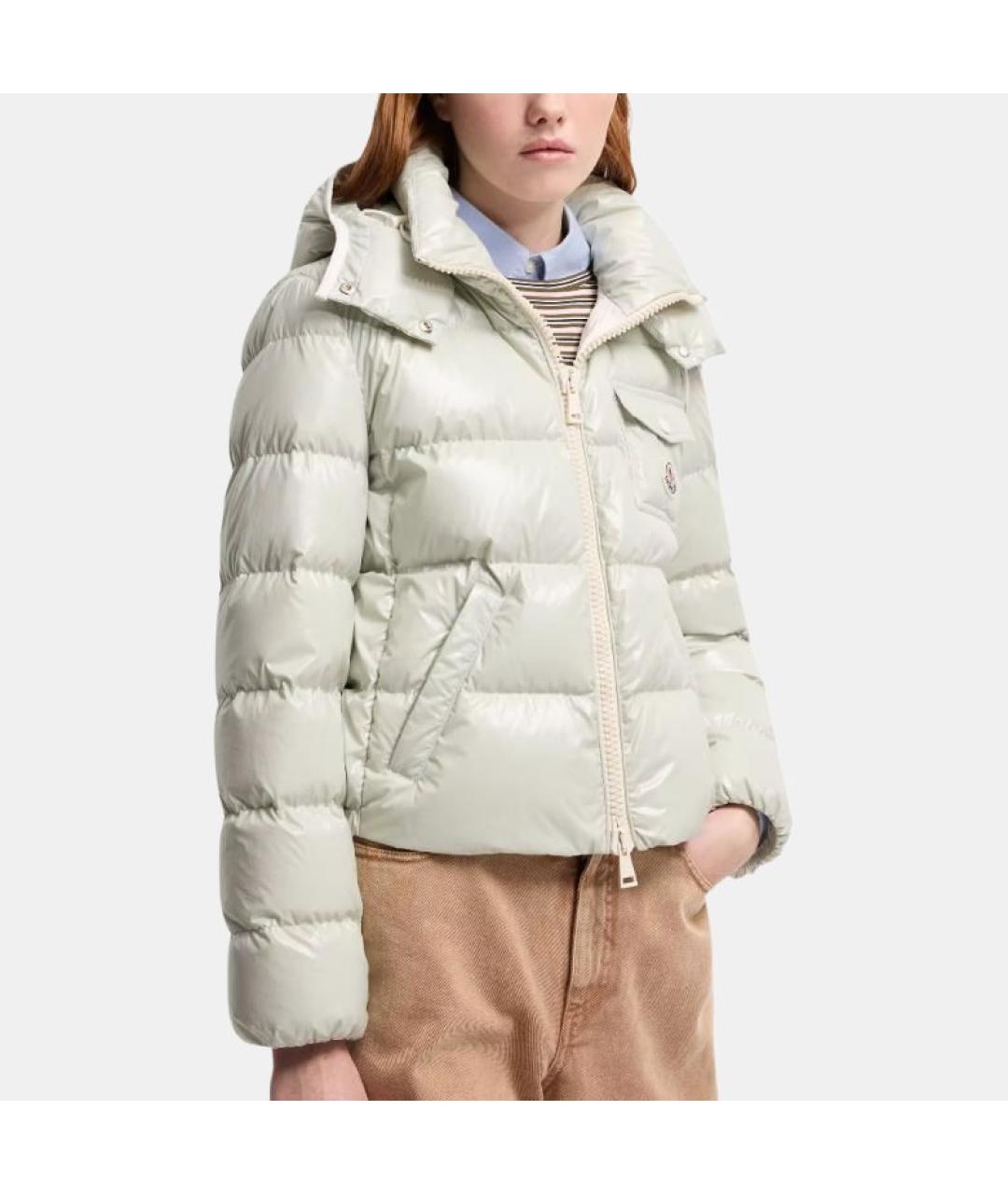 MONCLER Зеленый пуховик, фото 3
