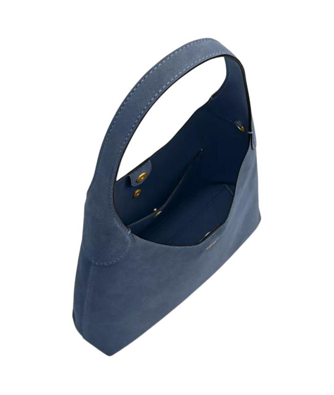 COACH Синяя кожаная сумка через плечо, фото 5