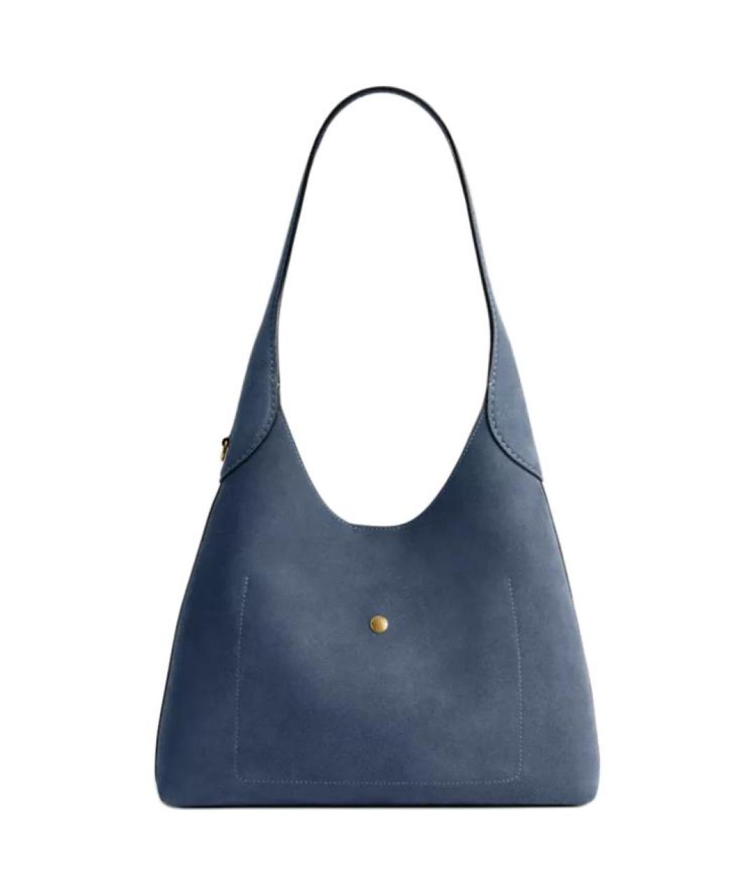 COACH Синяя кожаная сумка через плечо, фото 4