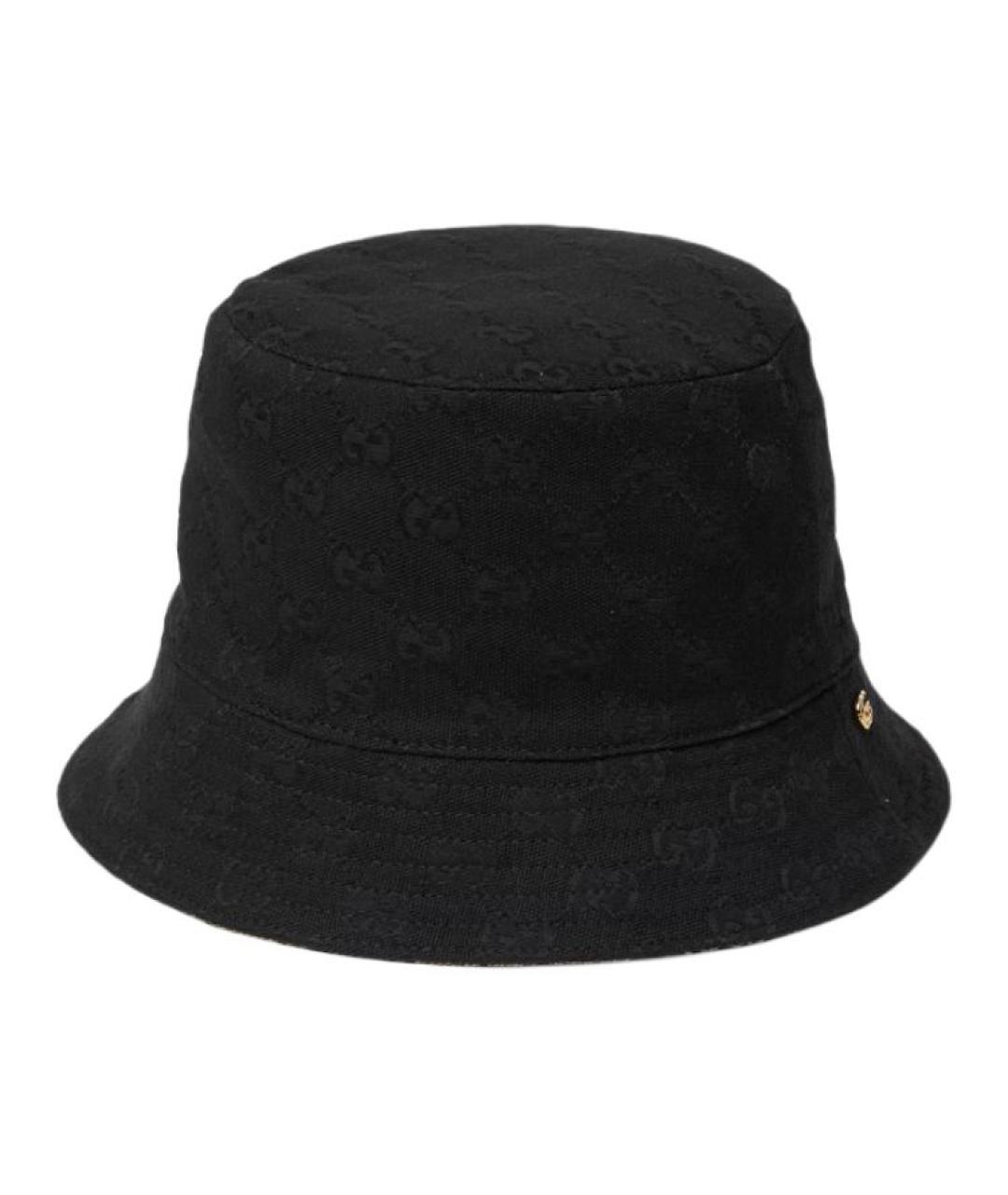 GUCCI Черная хлопковая шляпа, фото 3