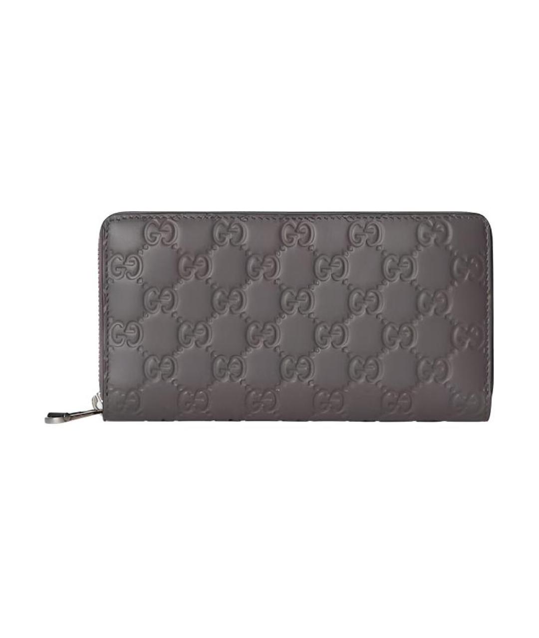 GUCCI Серый кожаный кошелек, фото 1