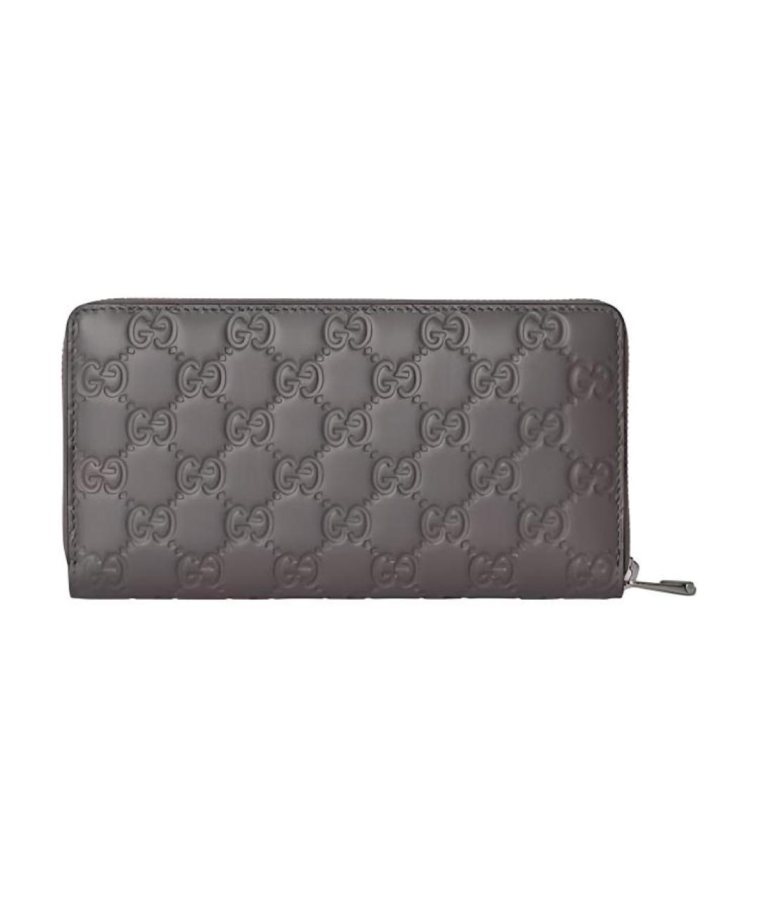 GUCCI Серый кожаный кошелек, фото 3