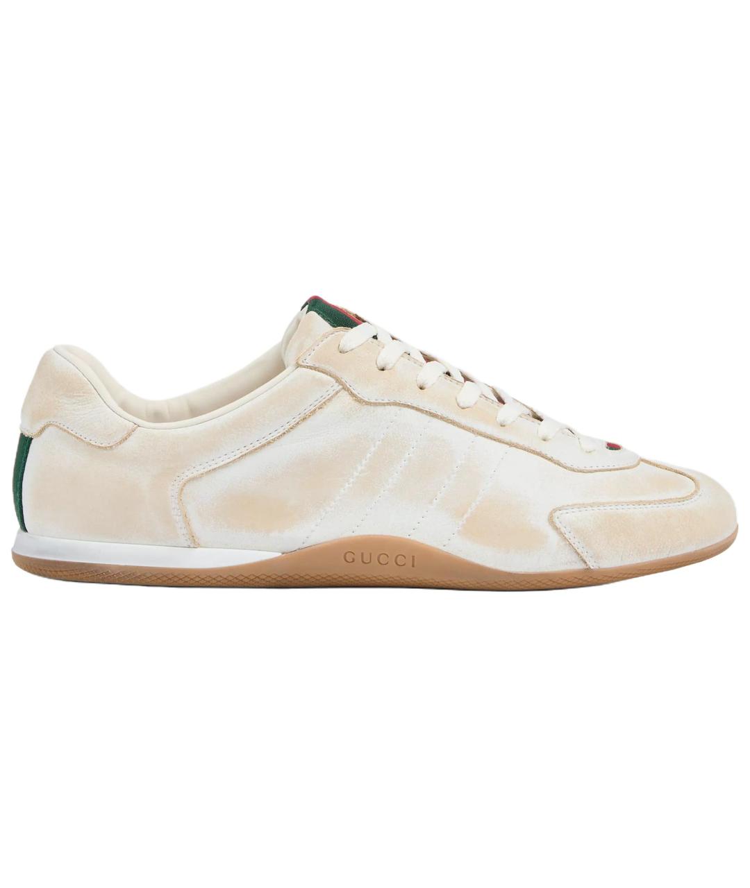 GUCCI Белые низкие кроссовки / кеды, фото 1
