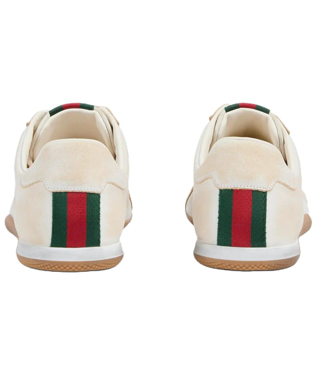 GUCCI Белые низкие кроссовки / кеды, фото 5