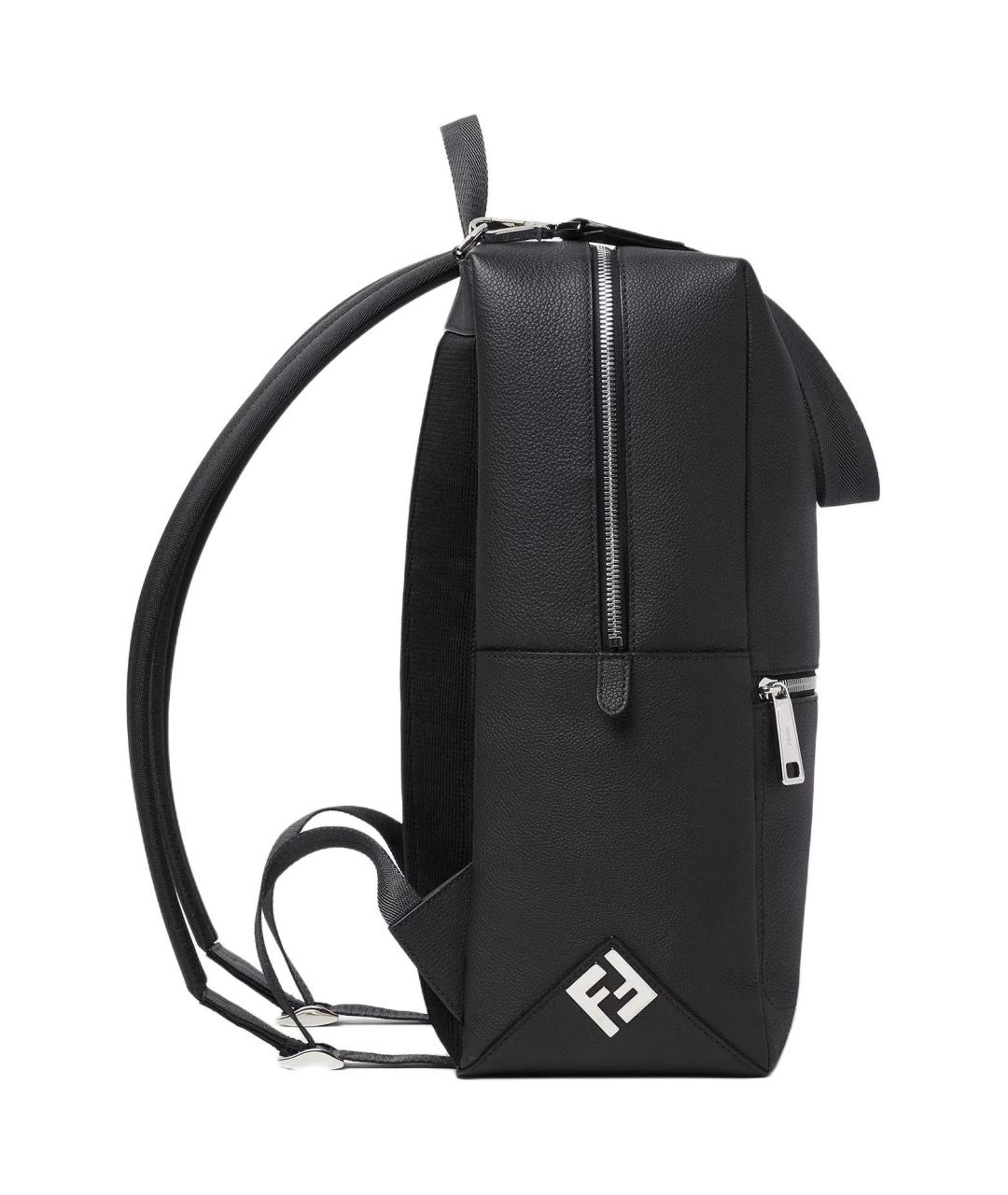 FENDI Черный кожаный рюкзак, фото 2