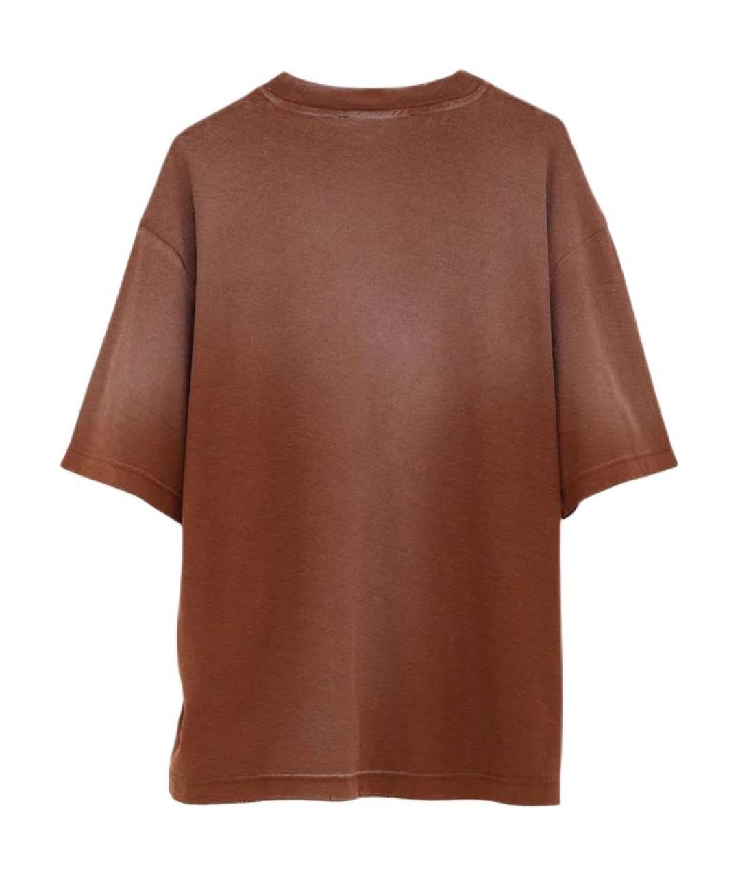 ACNE STUDIOS Коричневая футболка, фото 2