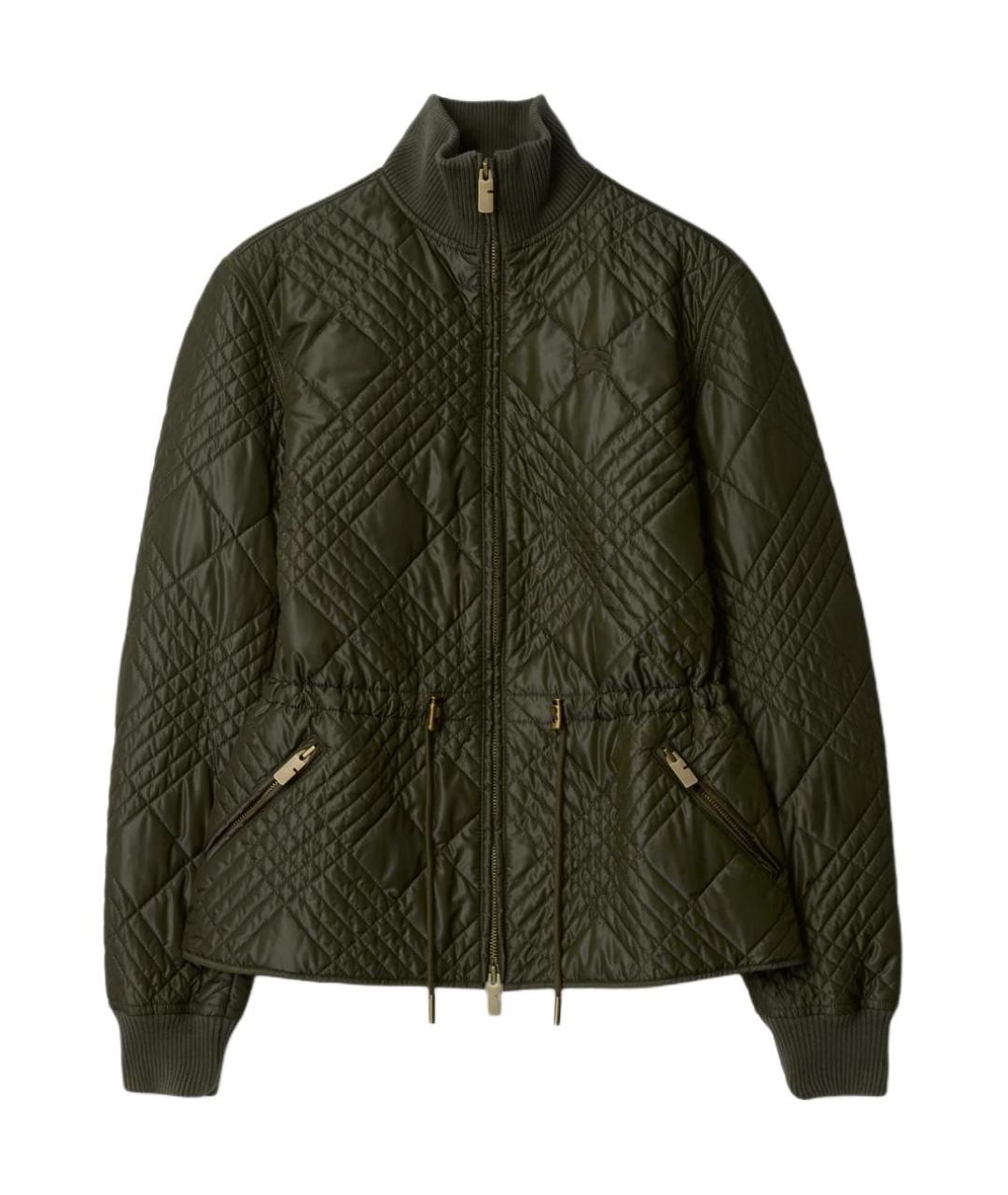 BURBERRY Хаки полиамидовая куртка, фото 1