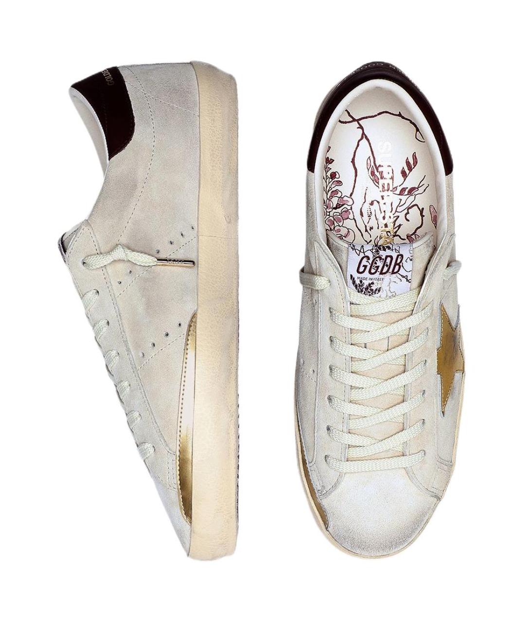 GOLDEN GOOSE DELUXE BRAND Белые кожаные низкие кроссовки / кеды, фото 4