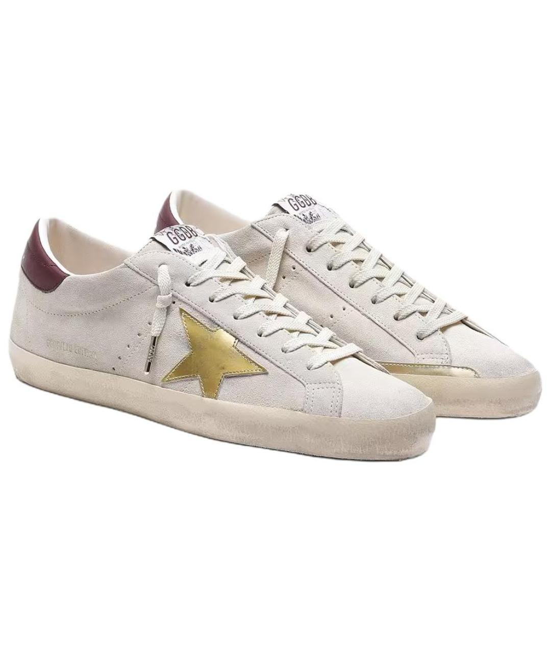 GOLDEN GOOSE DELUXE BRAND Бежевые замшевые кроссовки, фото 3