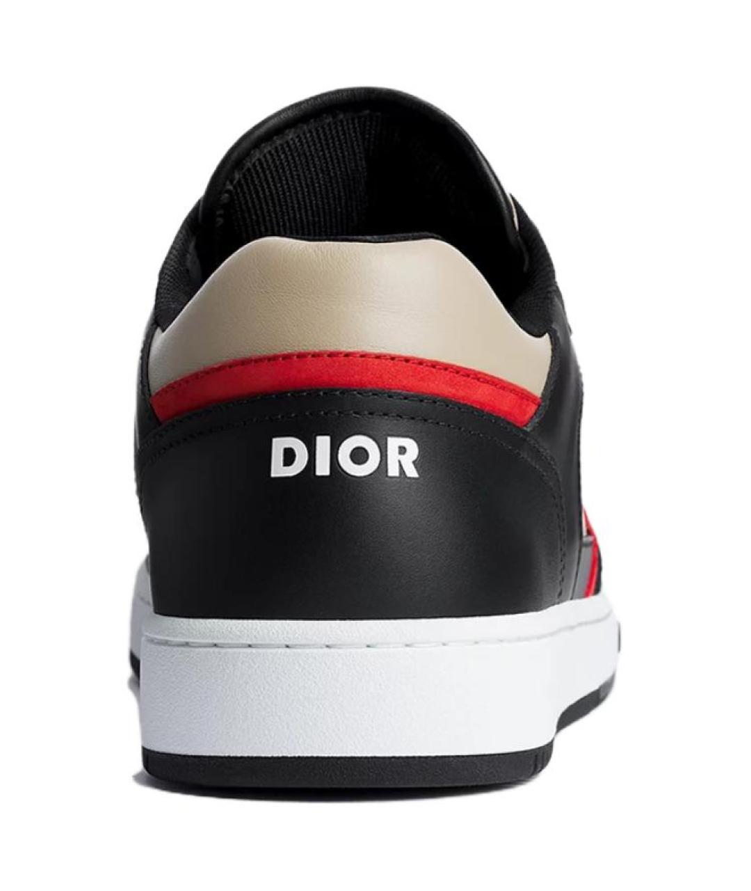 CHRISTIAN DIOR Черные кожаные низкие кроссовки / кеды, фото 5