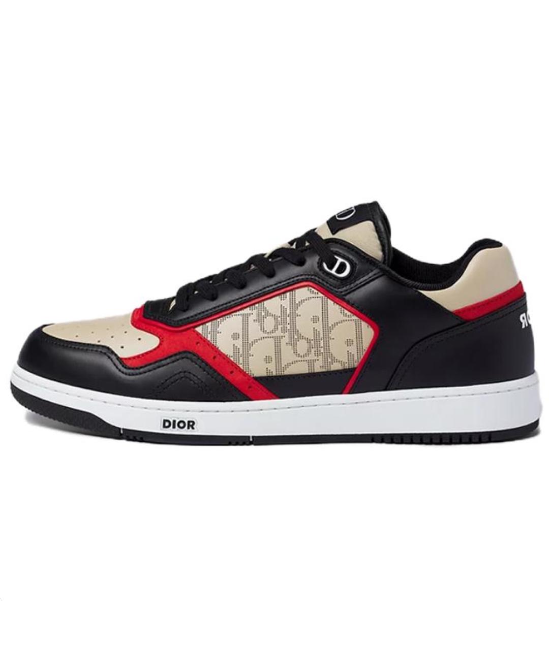 CHRISTIAN DIOR Черные кожаные низкие кроссовки / кеды, фото 2