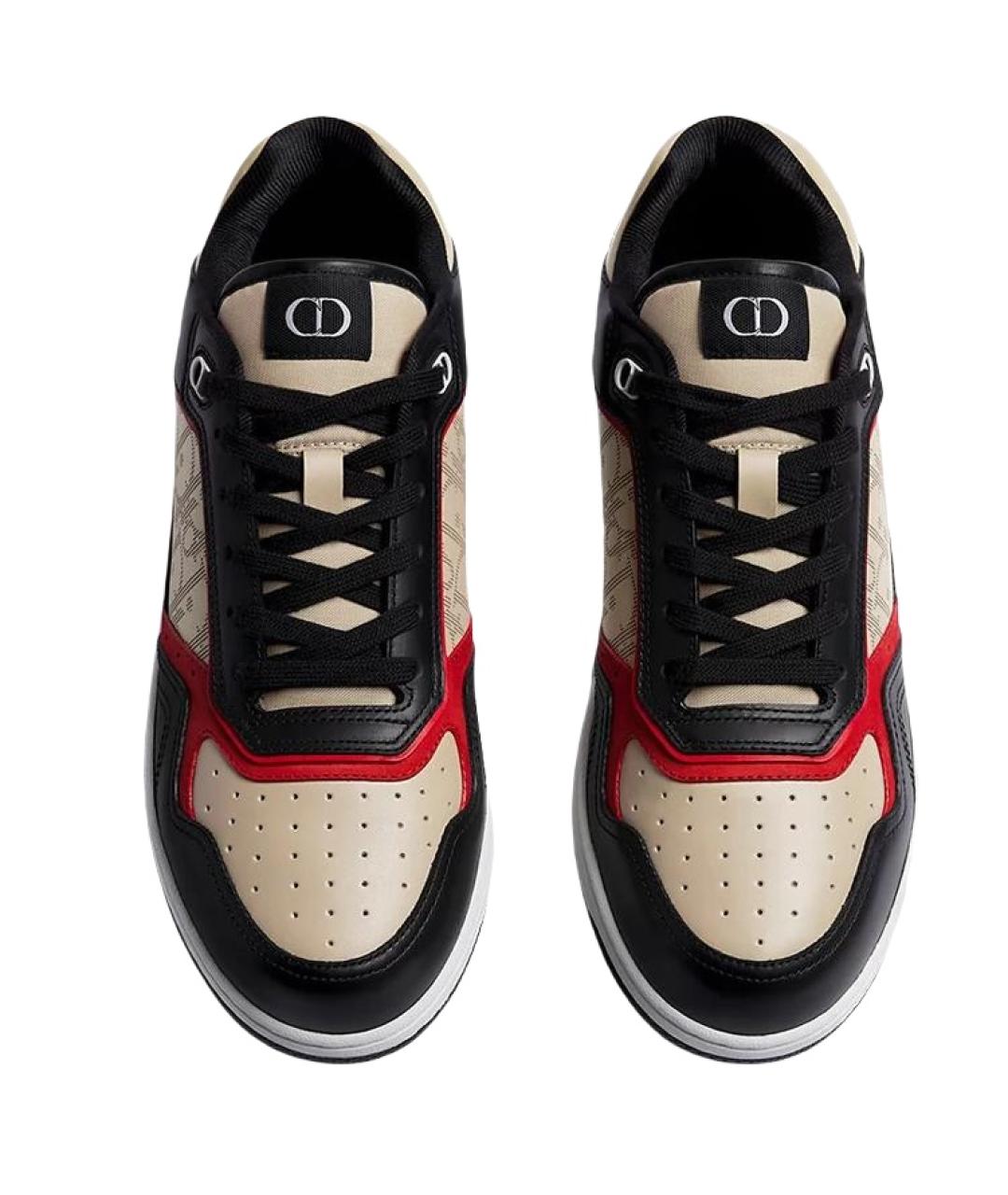 CHRISTIAN DIOR Черные кожаные низкие кроссовки / кеды, фото 4