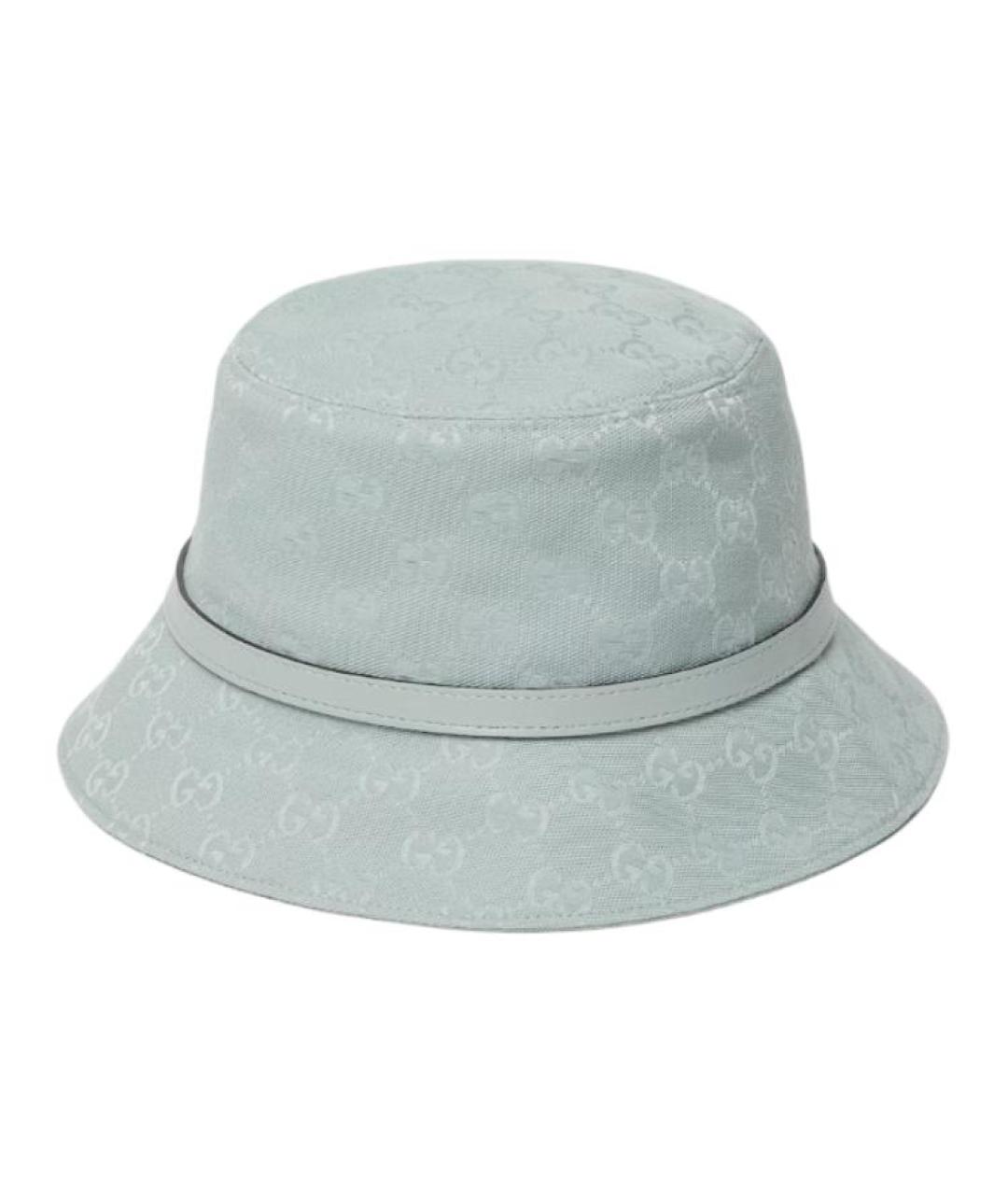 GUCCI Голубая хлопковая панама, фото 2