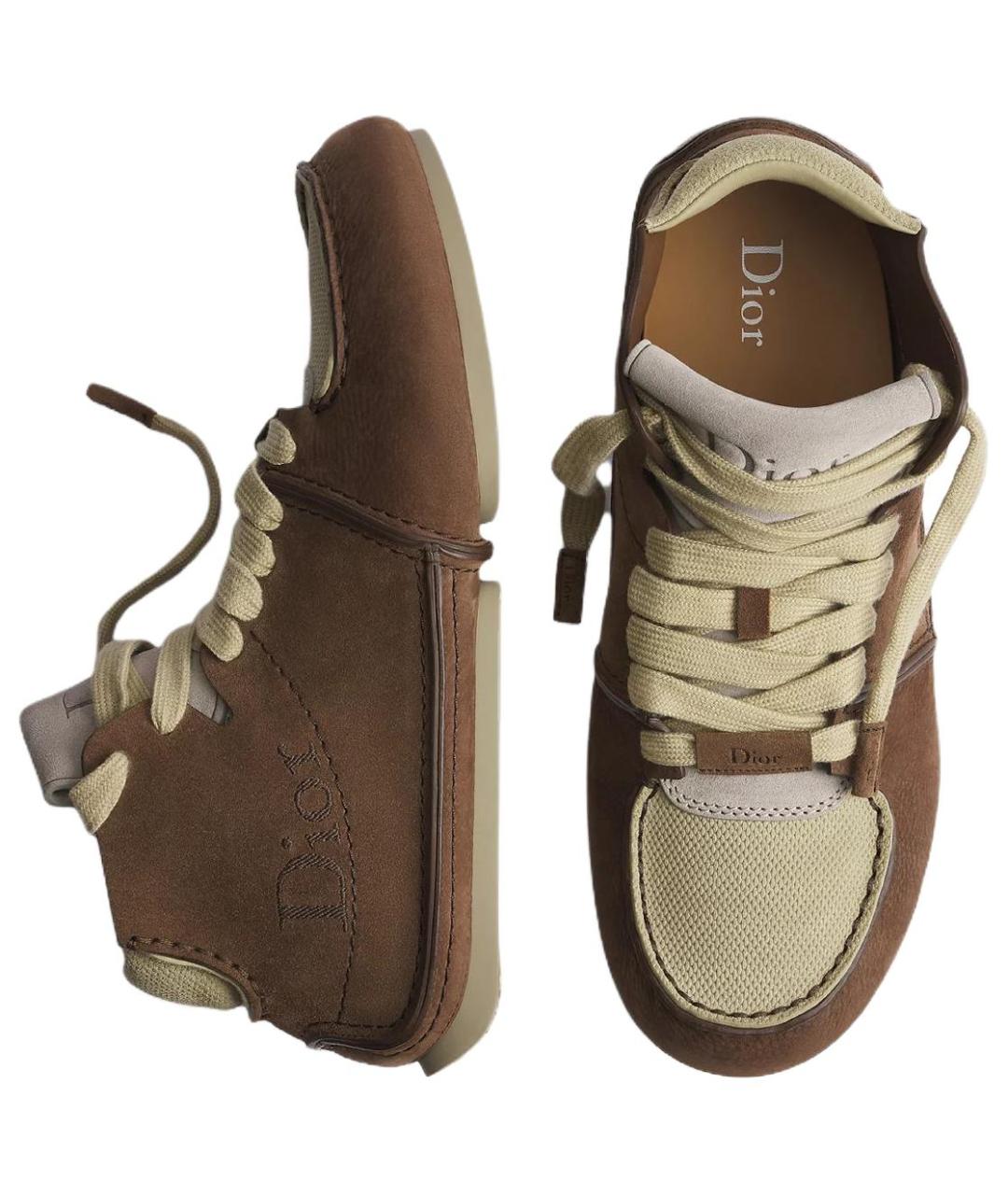 CHRISTIAN DIOR Коричневые низкие ботинки, фото 3