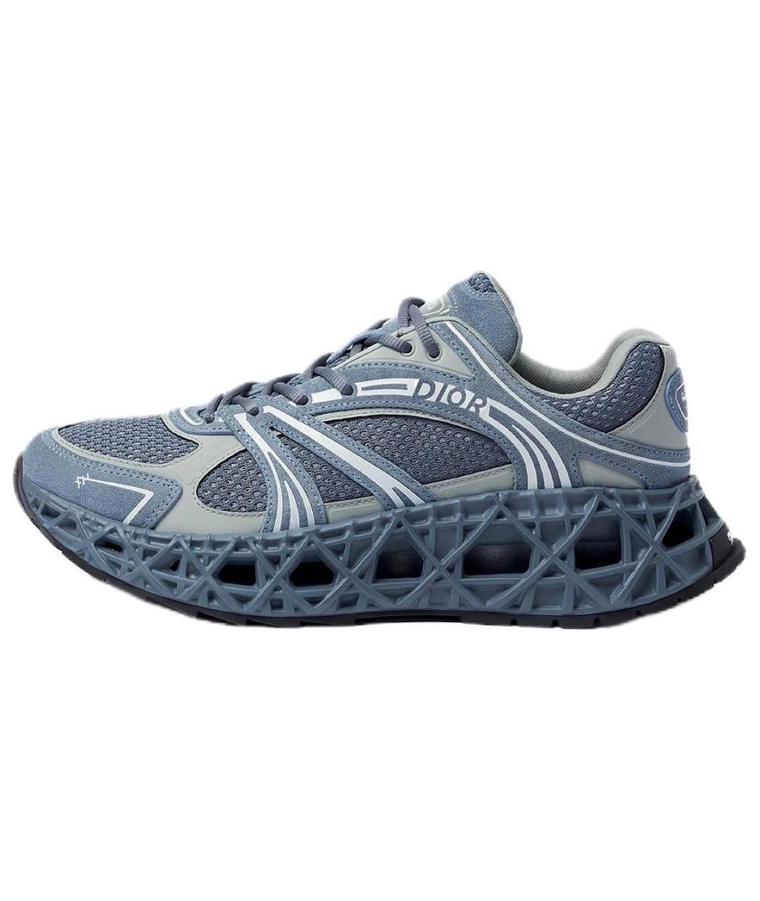 CHRISTIAN DIOR Синие текстильные низкие кроссовки / кеды, фото 2