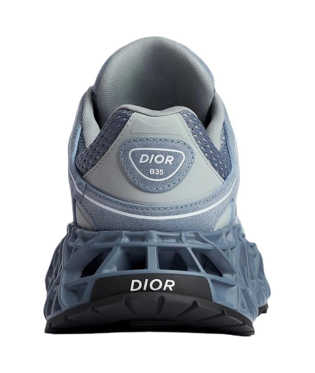 CHRISTIAN DIOR Синие текстильные низкие кроссовки / кеды, фото 5