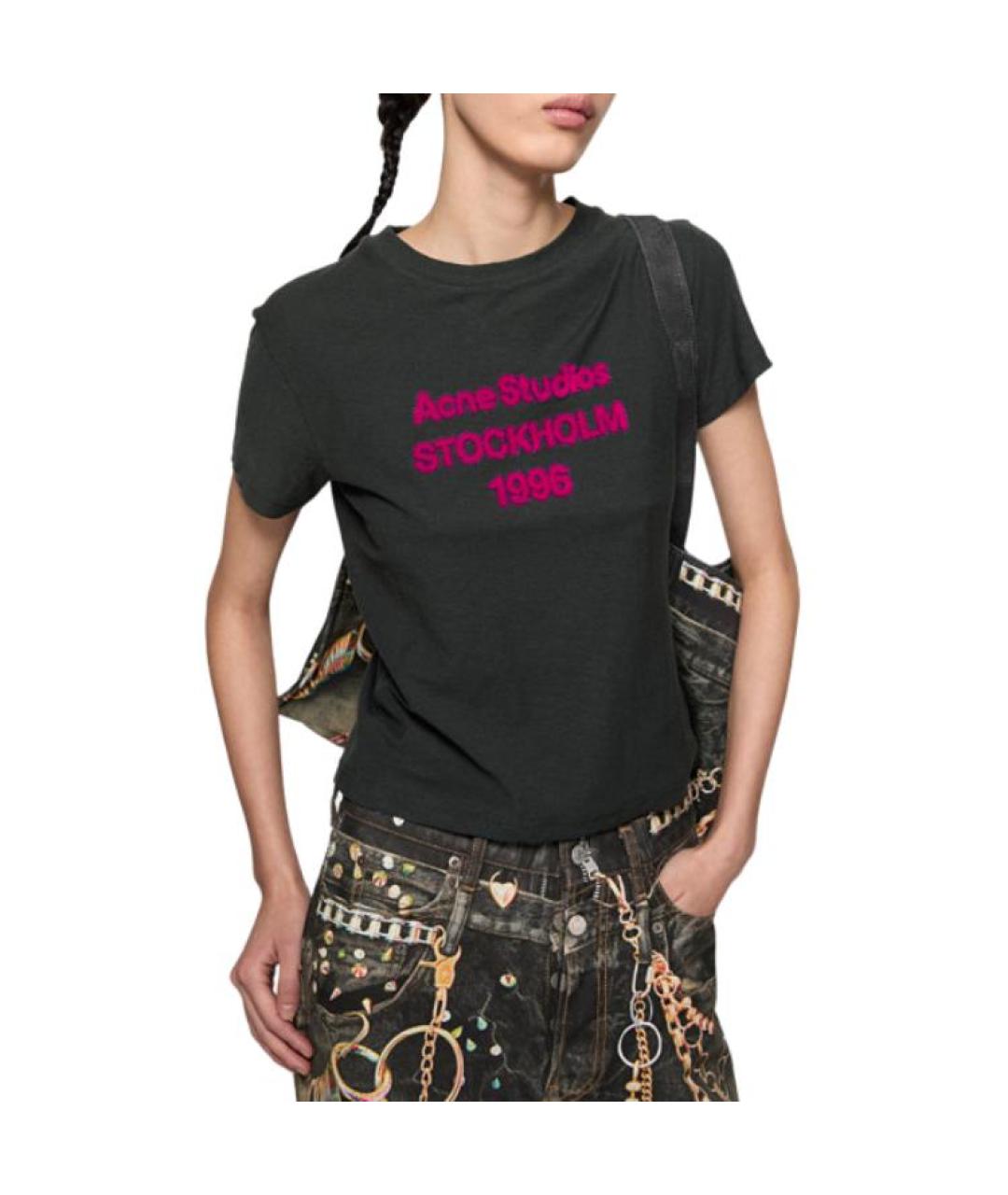 ACNE STUDIOS Черная футболка, фото 2