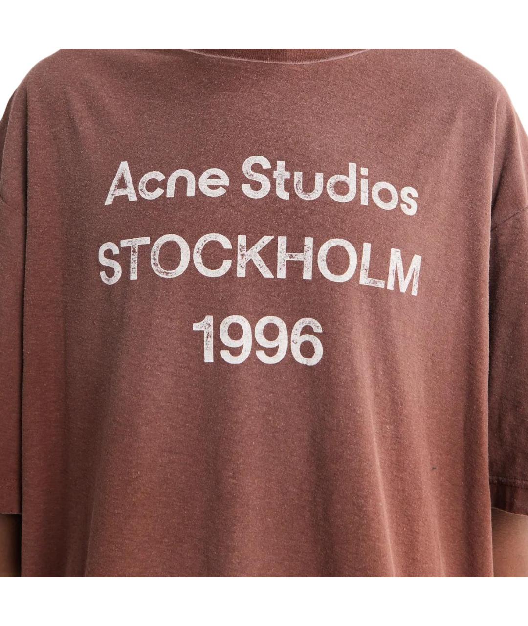 ACNE STUDIOS Коричневая футболка, фото 5