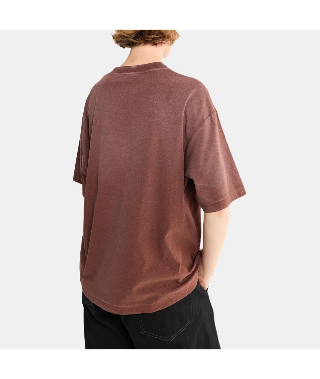 ACNE STUDIOS Коричневая футболка, фото 2