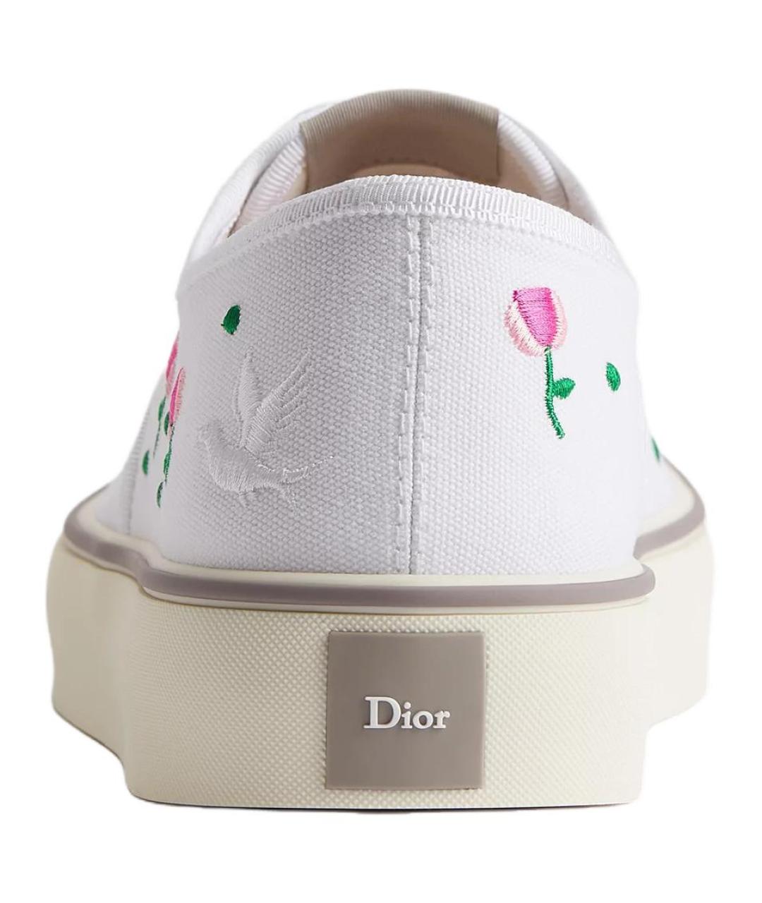 CHRISTIAN DIOR Белые текстильные низкие кроссовки / кеды, фото 5
