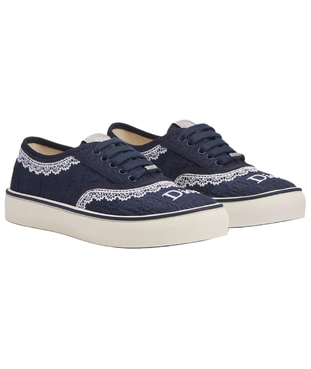 CHRISTIAN DIOR Синие текстильные кроссовки, фото 3