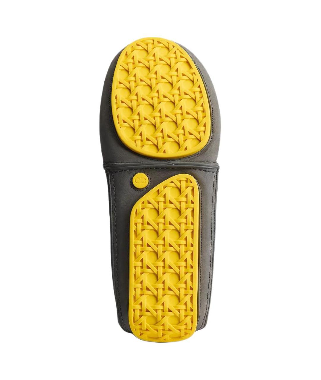 CHRISTIAN DIOR Серые кожаные высокие ботинки, фото 5