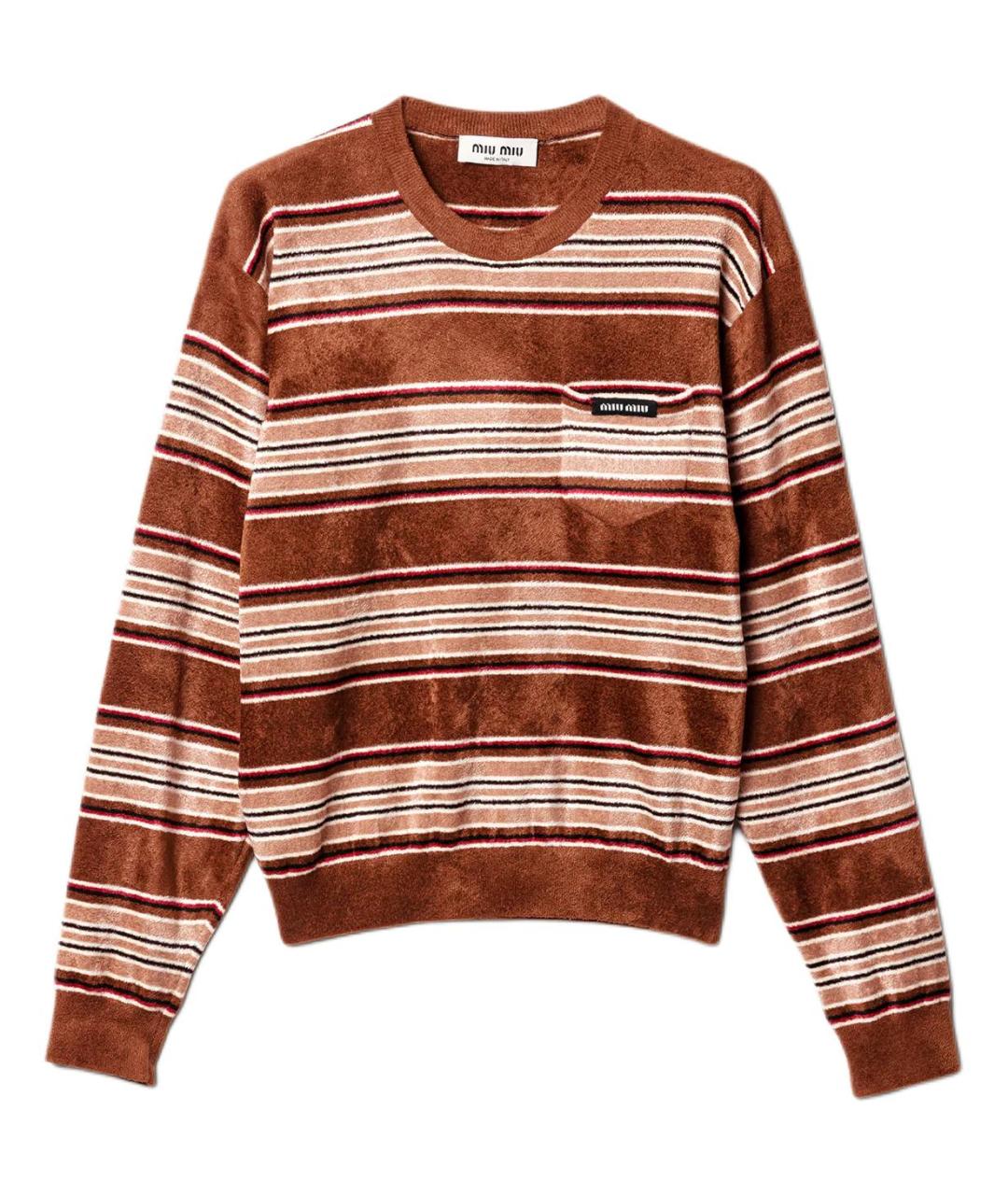 MIU MIU Коричневый джемпер / свитер, фото 1