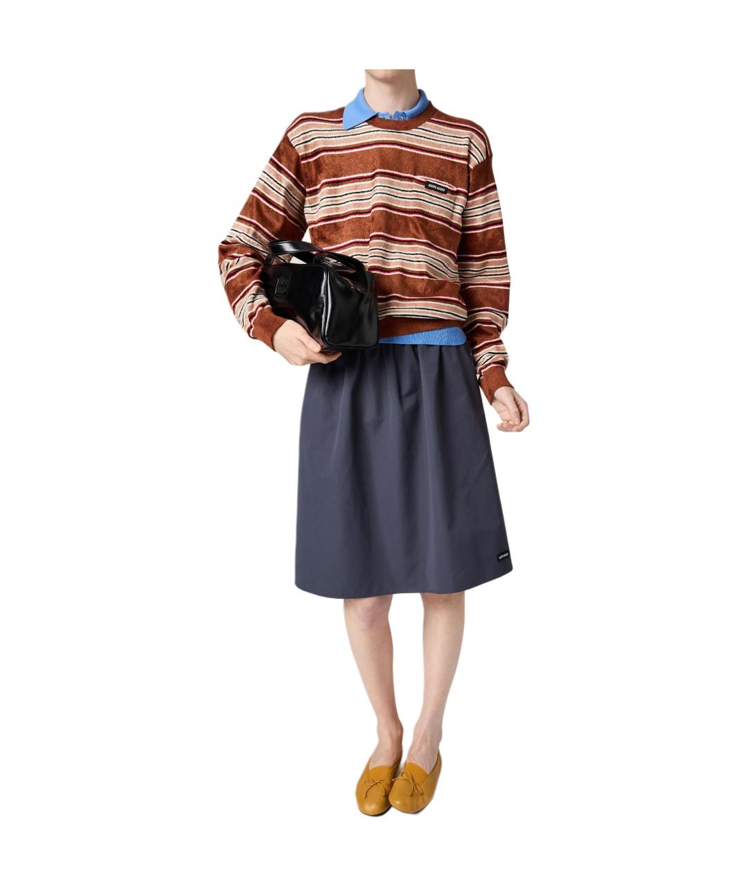 MIU MIU Коричневый джемпер / свитер, фото 3