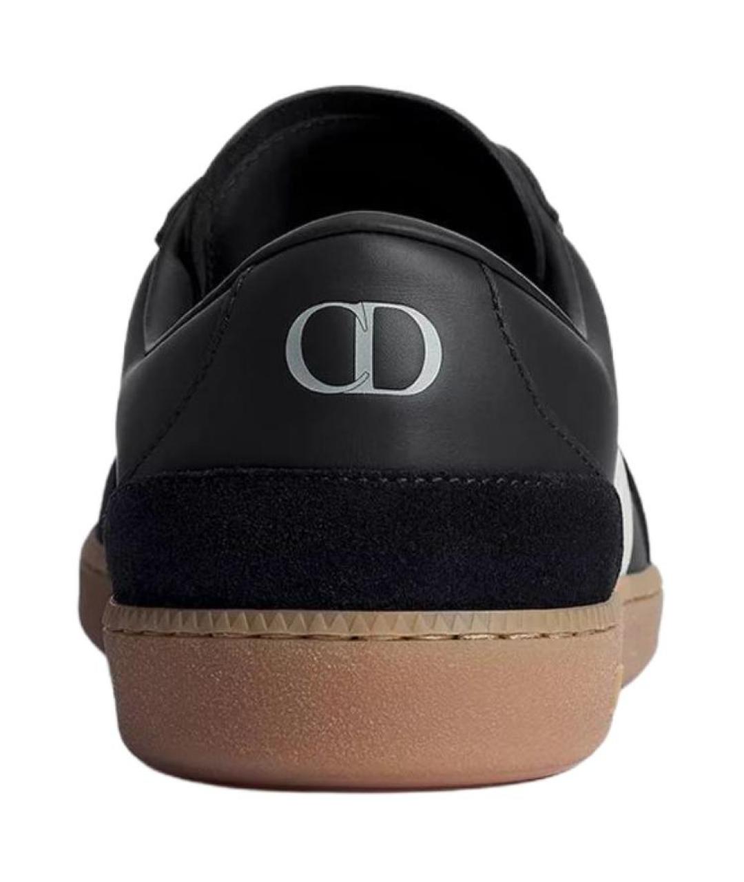 CHRISTIAN DIOR Черные кожаные низкие кроссовки / кеды, фото 5