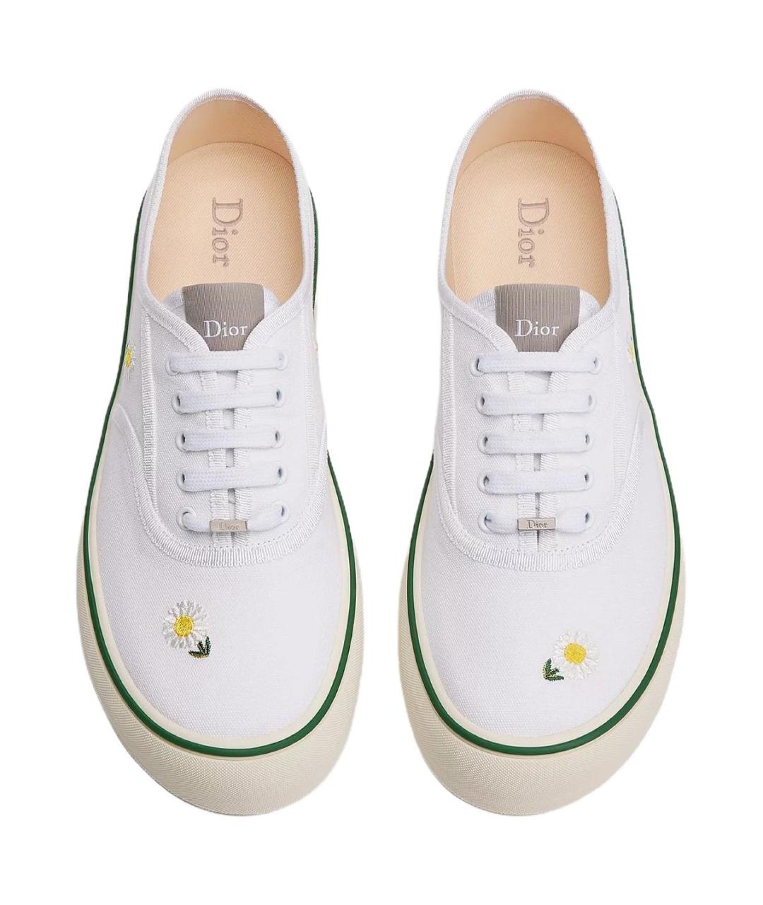 CHRISTIAN DIOR Белые текстильные кроссовки, фото 4