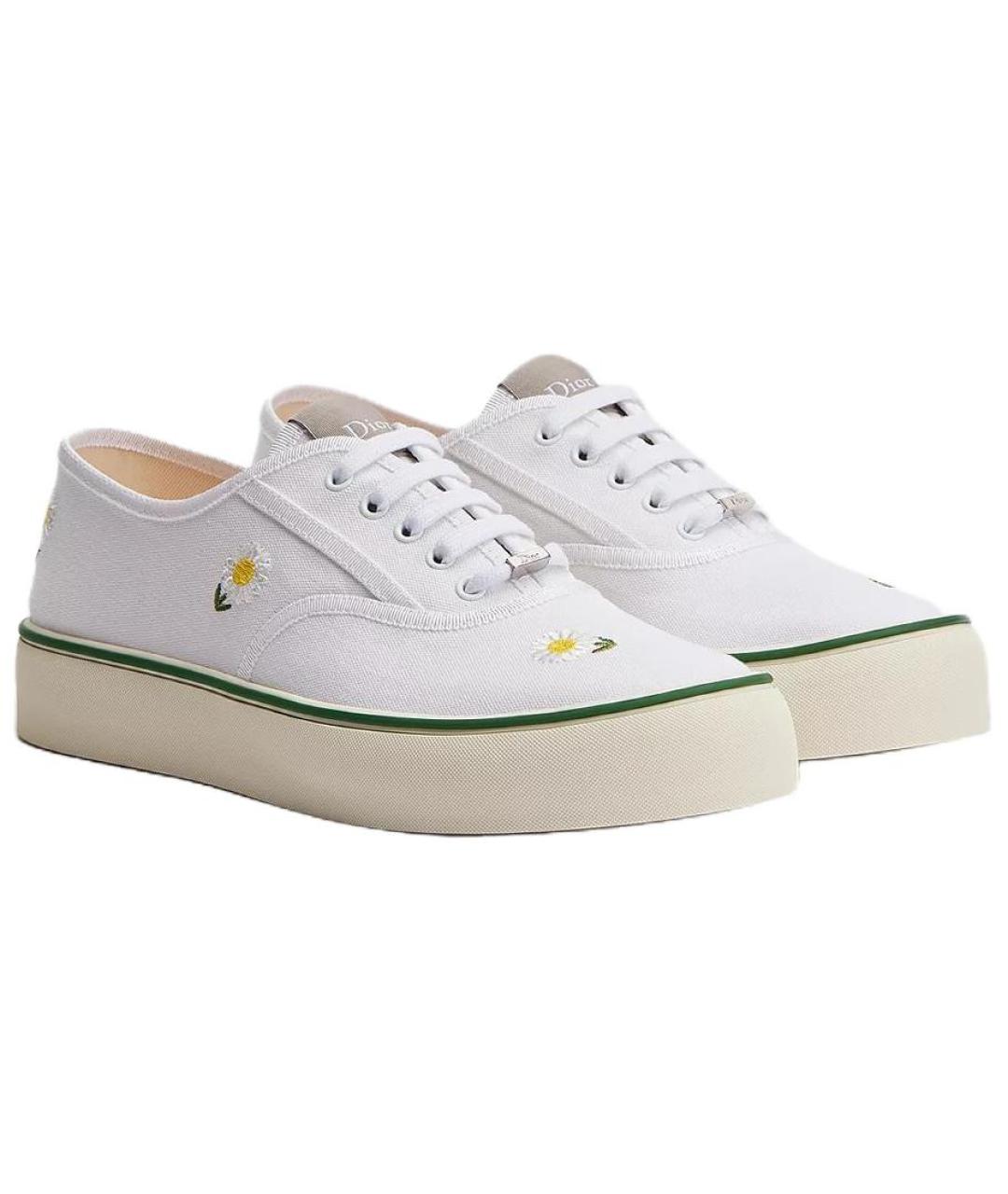 CHRISTIAN DIOR Белые текстильные кроссовки, фото 3