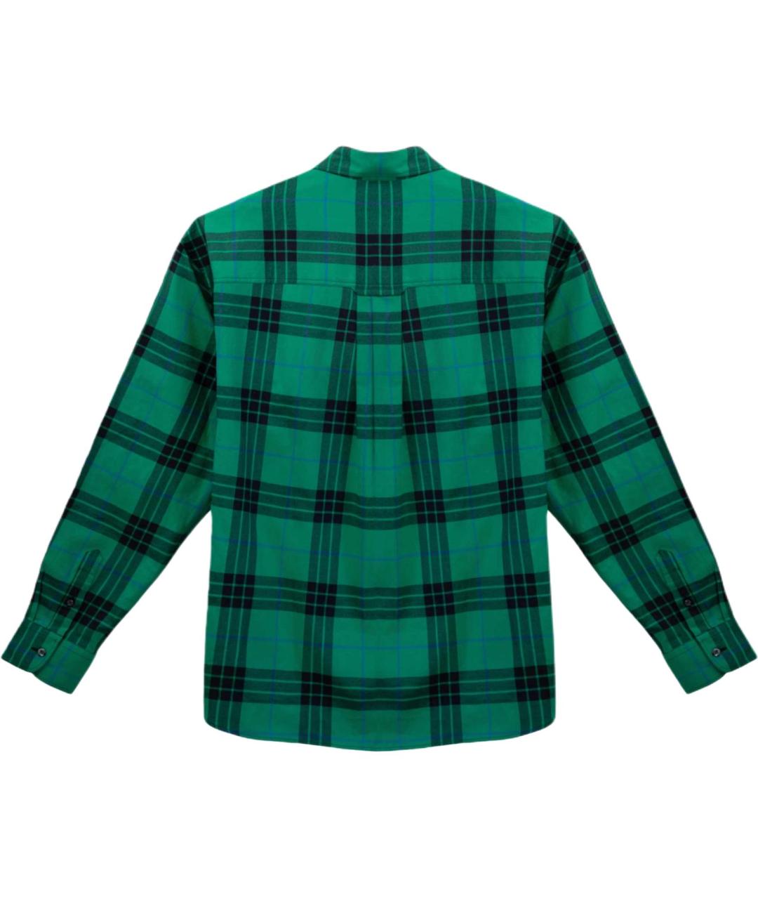 BURBERRY Зеленая хлопковая кэжуал рубашка, фото 2