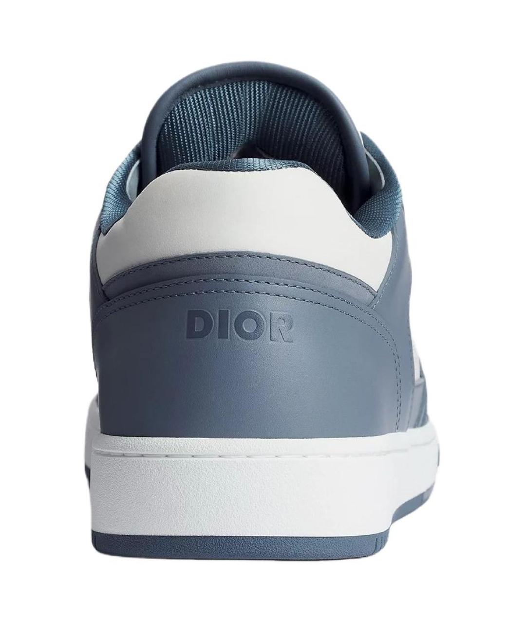 CHRISTIAN DIOR Синие кожаные низкие кроссовки / кеды, фото 5