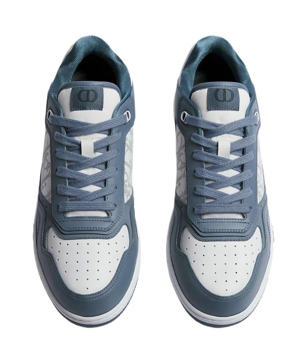 CHRISTIAN DIOR Синие кожаные низкие кроссовки / кеды, фото 4