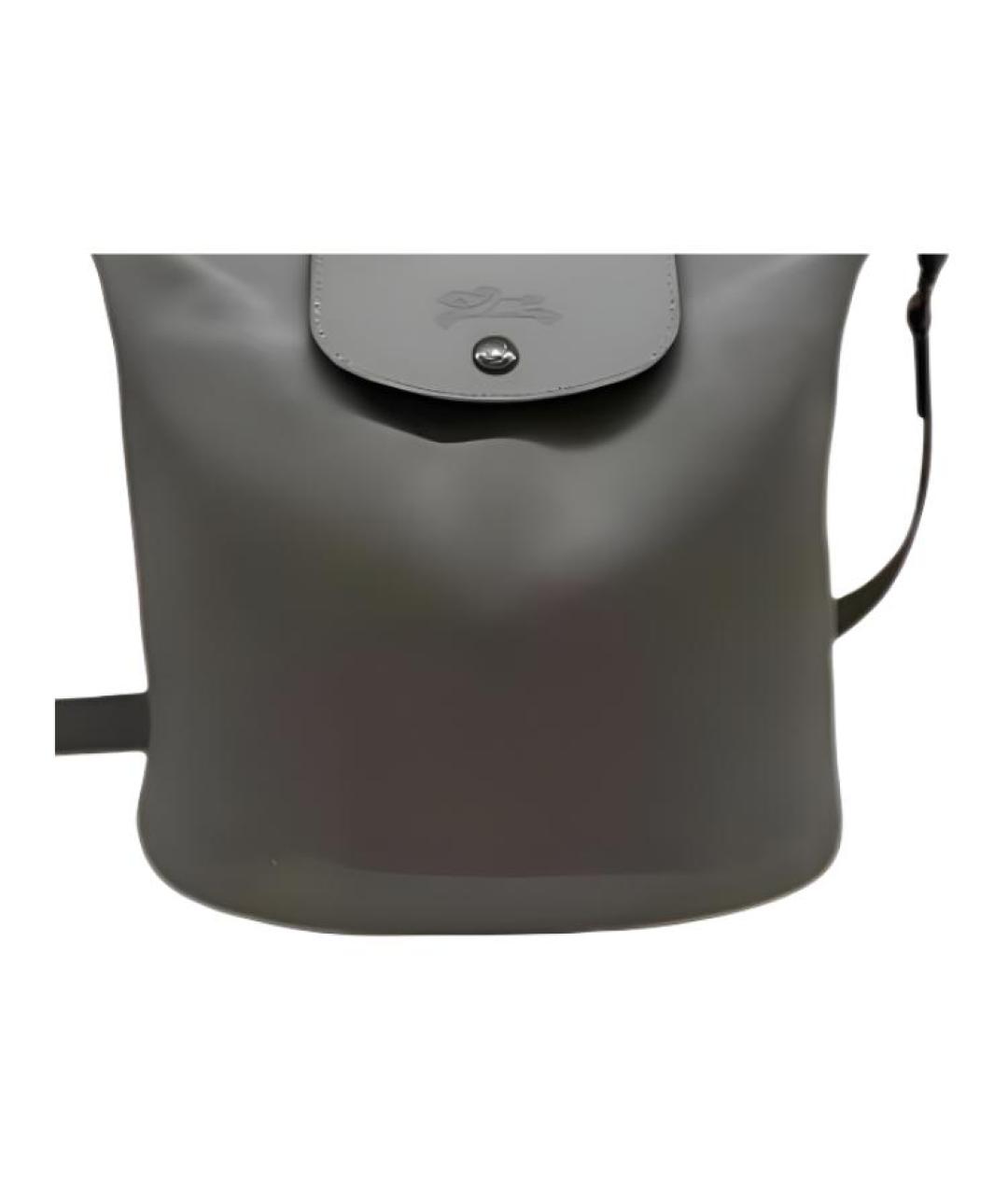 LONGCHAMP Серая кожаная сумка через плечо, фото 3