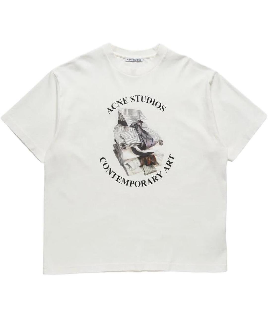 ACNE STUDIOS Бежевая хлопковая футболка, фото 1