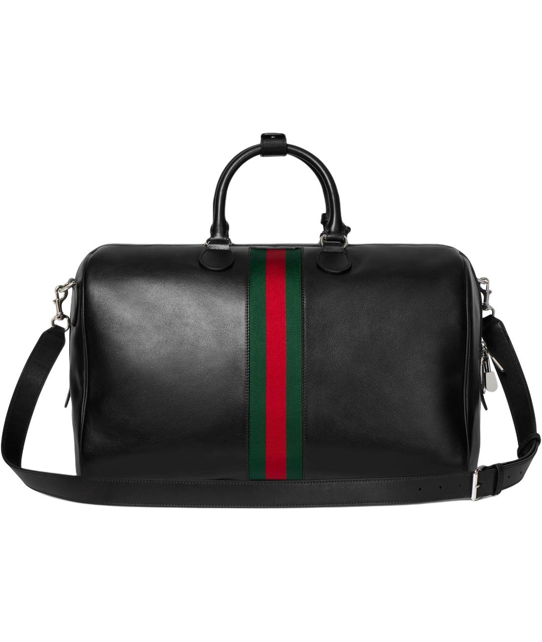 GUCCI Черная кожаная дорожная/спортивная сумка, фото 3