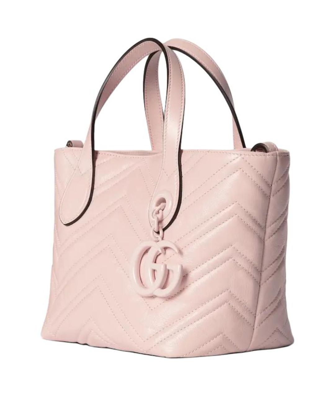 GUCCI Розовая кожаная сумка через плечо, фото 2