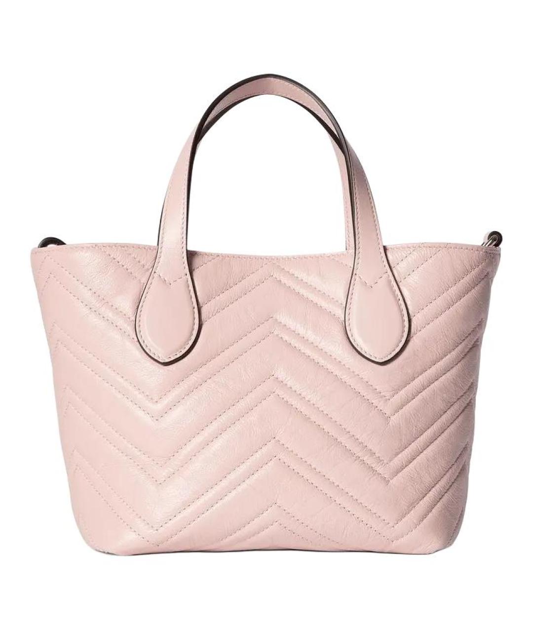 GUCCI Розовая кожаная сумка через плечо, фото 5