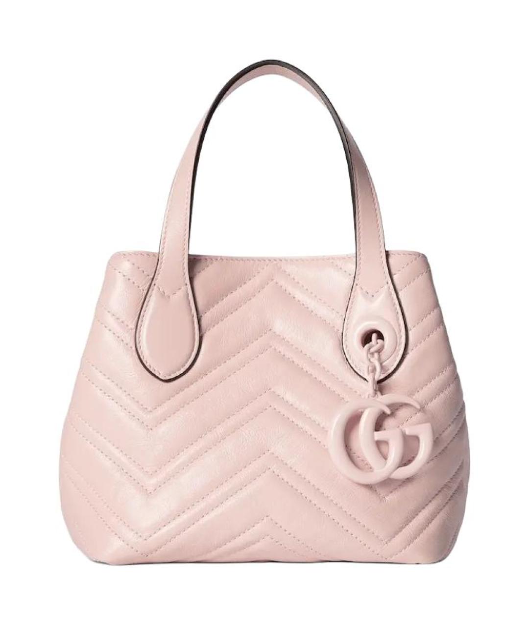 GUCCI Розовая кожаная сумка через плечо, фото 3