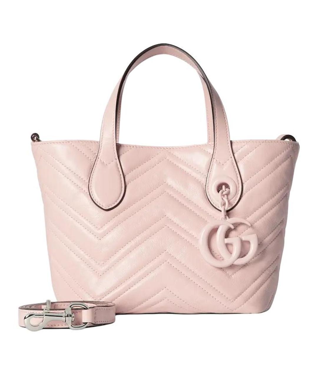 GUCCI Розовая кожаная сумка через плечо, фото 4