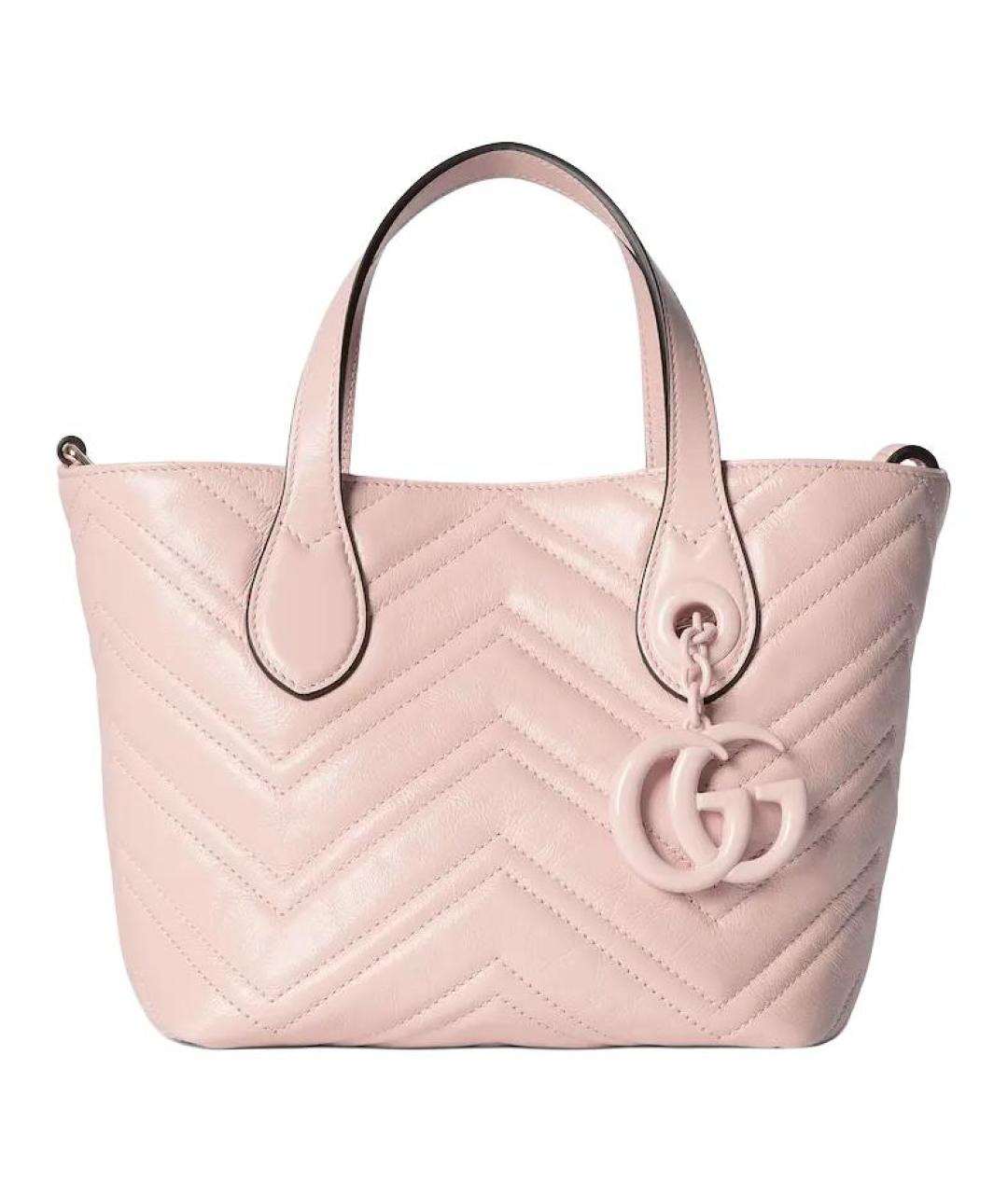 GUCCI Розовая кожаная сумка через плечо, фото 1