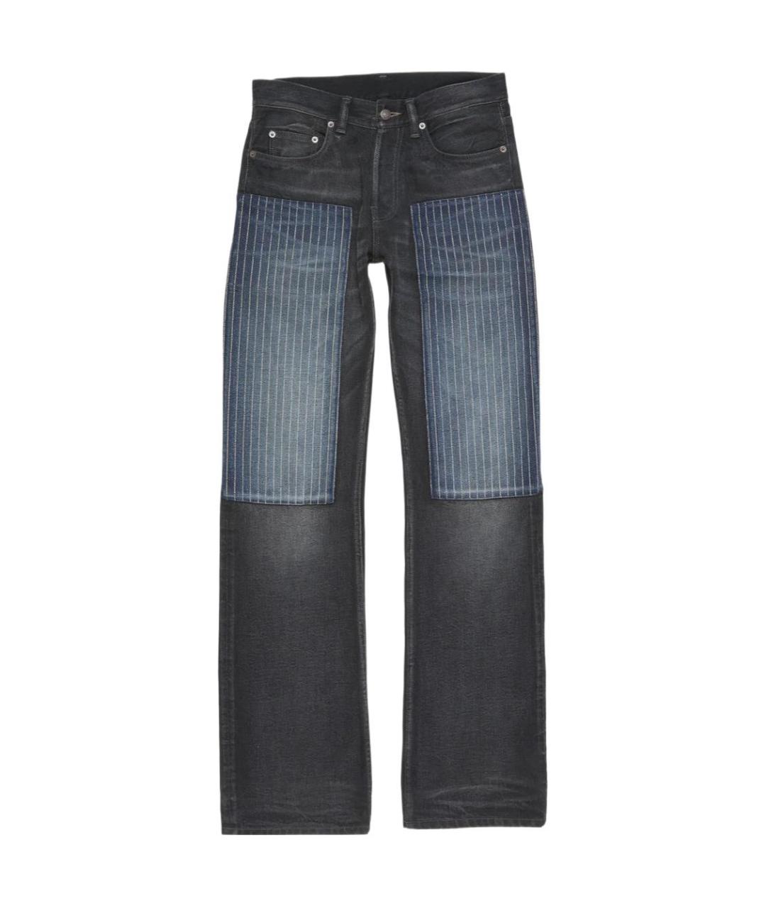 ACNE STUDIOS Черные хлопковые прямые джинсы, фото 1