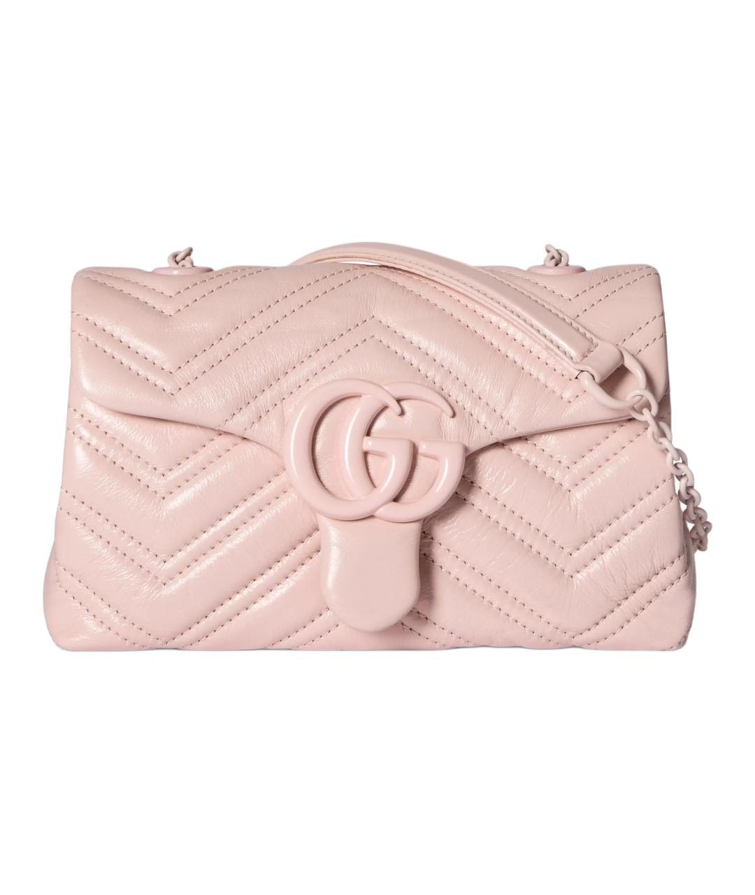 GUCCI Розовая кожаная сумка через плечо, фото 1